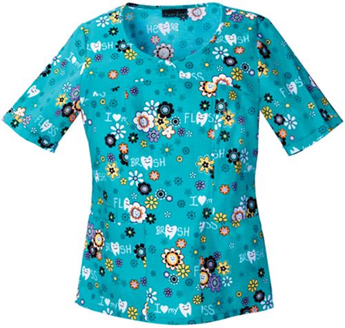 Cherokee Women's Keep 'em Clean! V-Neck Scrub Top. Embroidery is available on this item.