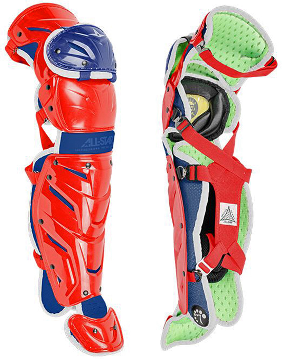 E126877 ALLSTAR Youth S7 Axis Baseball Leg Guards
