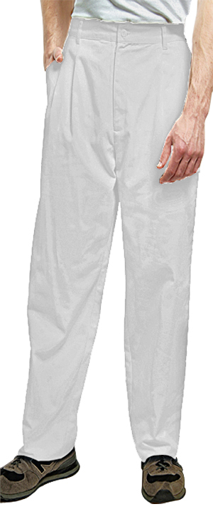 E70223 Adar Mens Twill Pleated Pants with Waistband