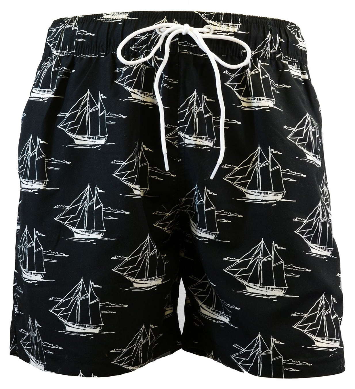 E195656 Adoretex Adult/Youth Sail Boat Printed Swim Board Shorts w/Mesh ...