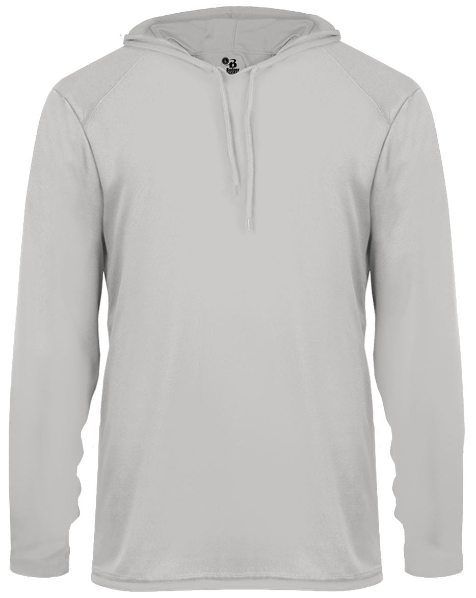 E108371 Badger Sport Adult/Youth B-Core LS Hood Tee