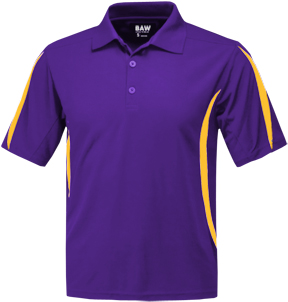 E33964 Baw Men's SS Crescent Cool-Tek Polo Shirts