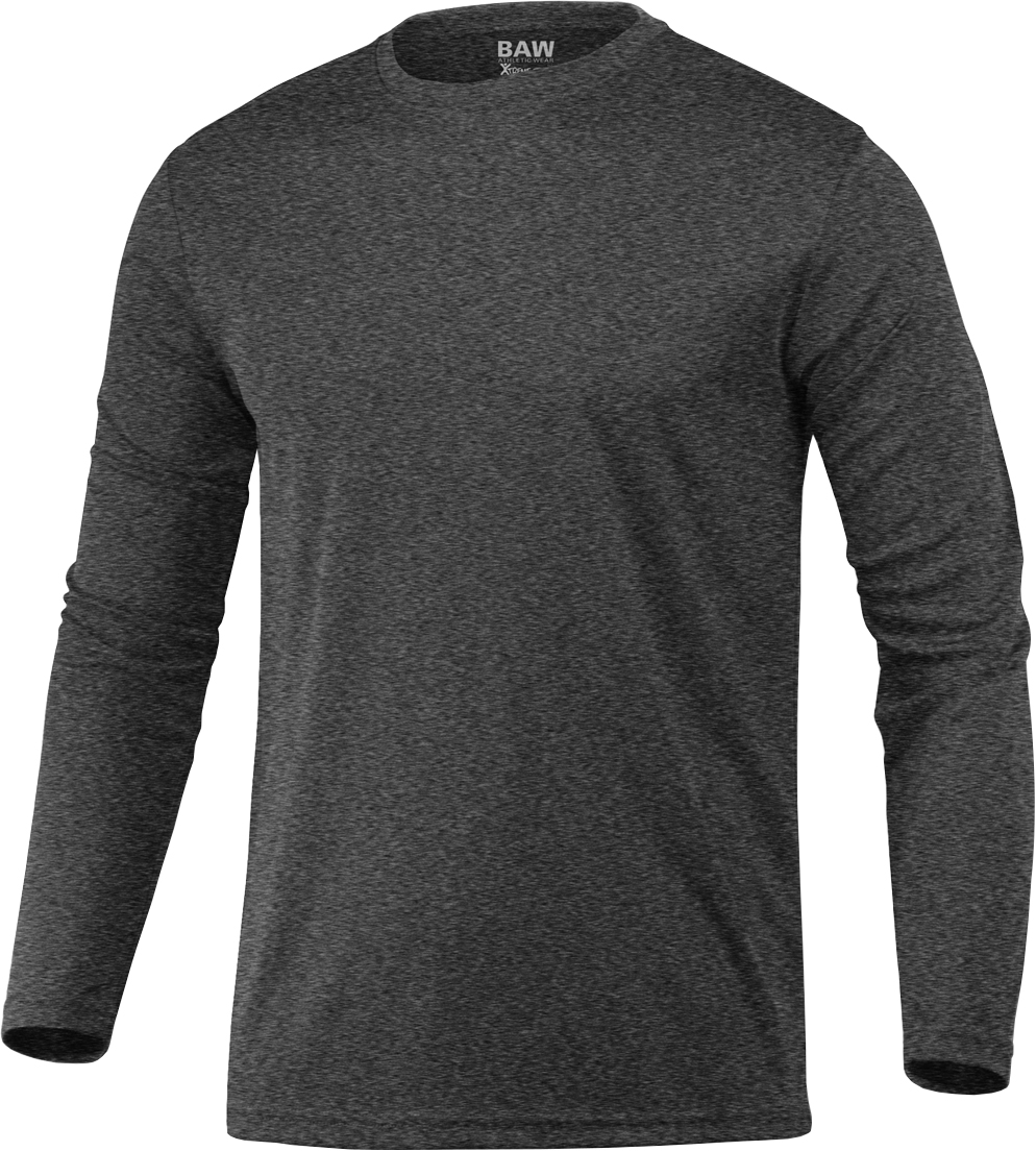 E33880 Baw Long Sleeve Xtreme-Tek Heather T-Shirts