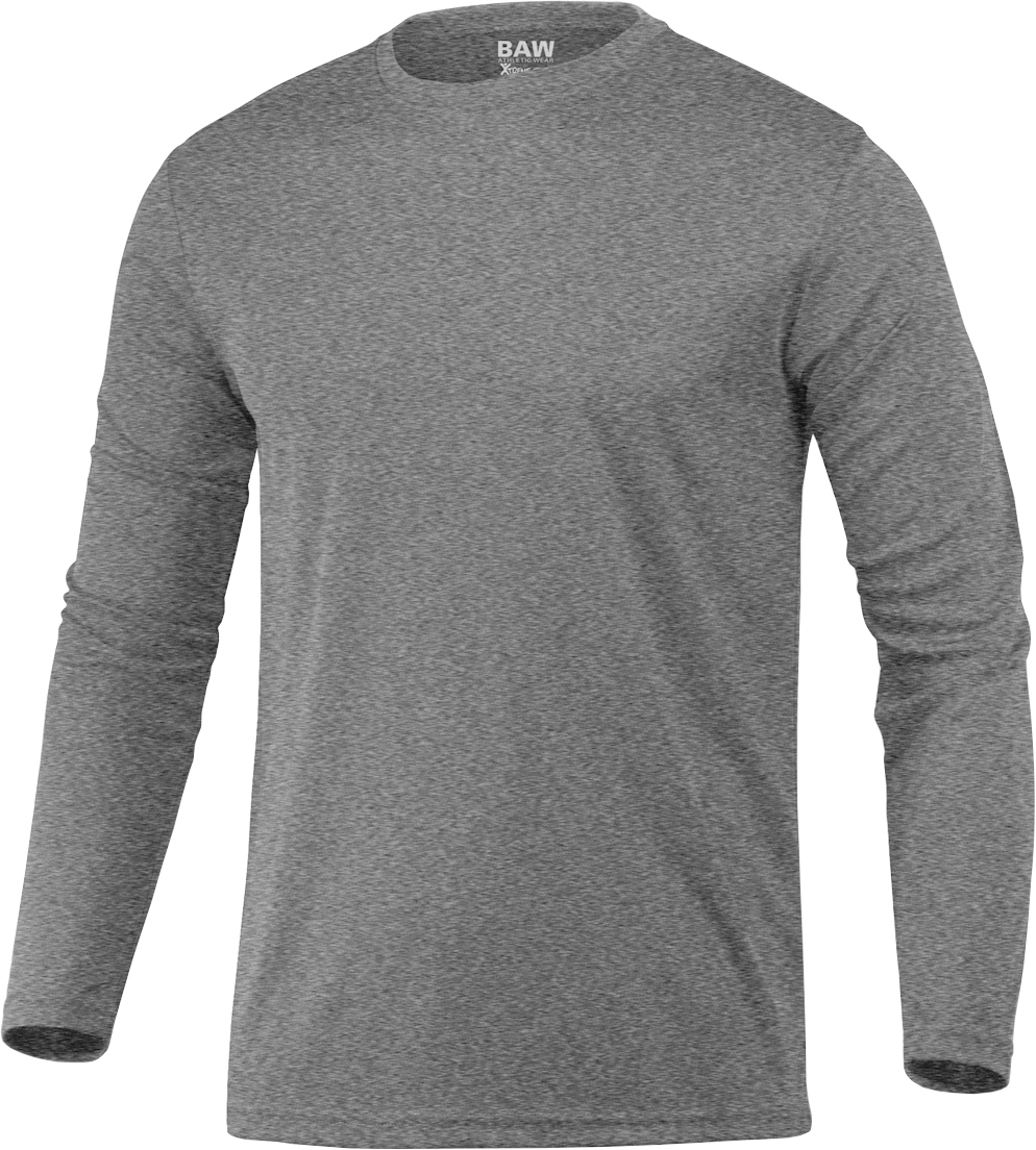 E33880 Baw Long Sleeve Xtreme-tek Heather T-shirts