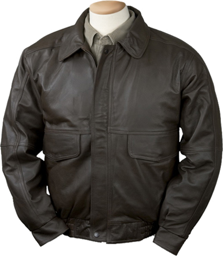 E37563 Burk's Bay Buffed Leather Bomber Jacket