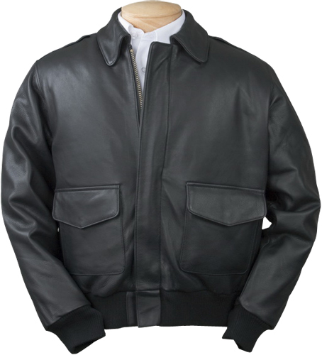 E98014 Burk's Bay Adult A-1 Cowhide Leather Bomber Jacket