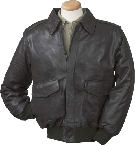E98014 Burk's Bay Adult A-1 Cowhide Leather Bomber Jacket