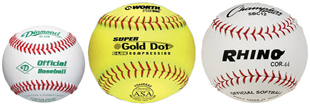 Baseballs and Softballs