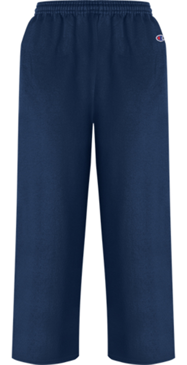 champion men's powerblend open bottom fleece pant