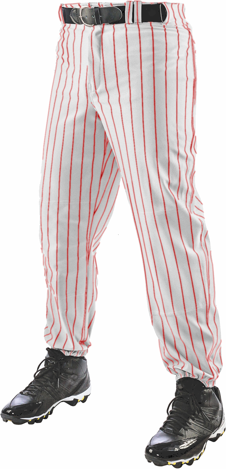 white pinstriped baseball pants