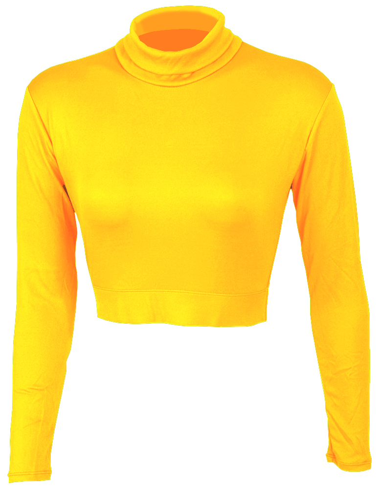 Body Liner Cheer Turtleneck White Turtleneck Crop Top Turtleneck