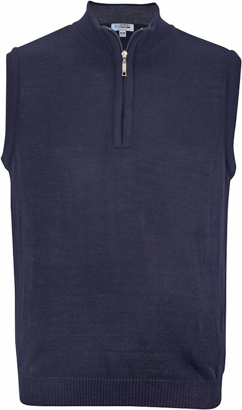 E120819 Edwards Mens Quarter-Zip Sweater Vest