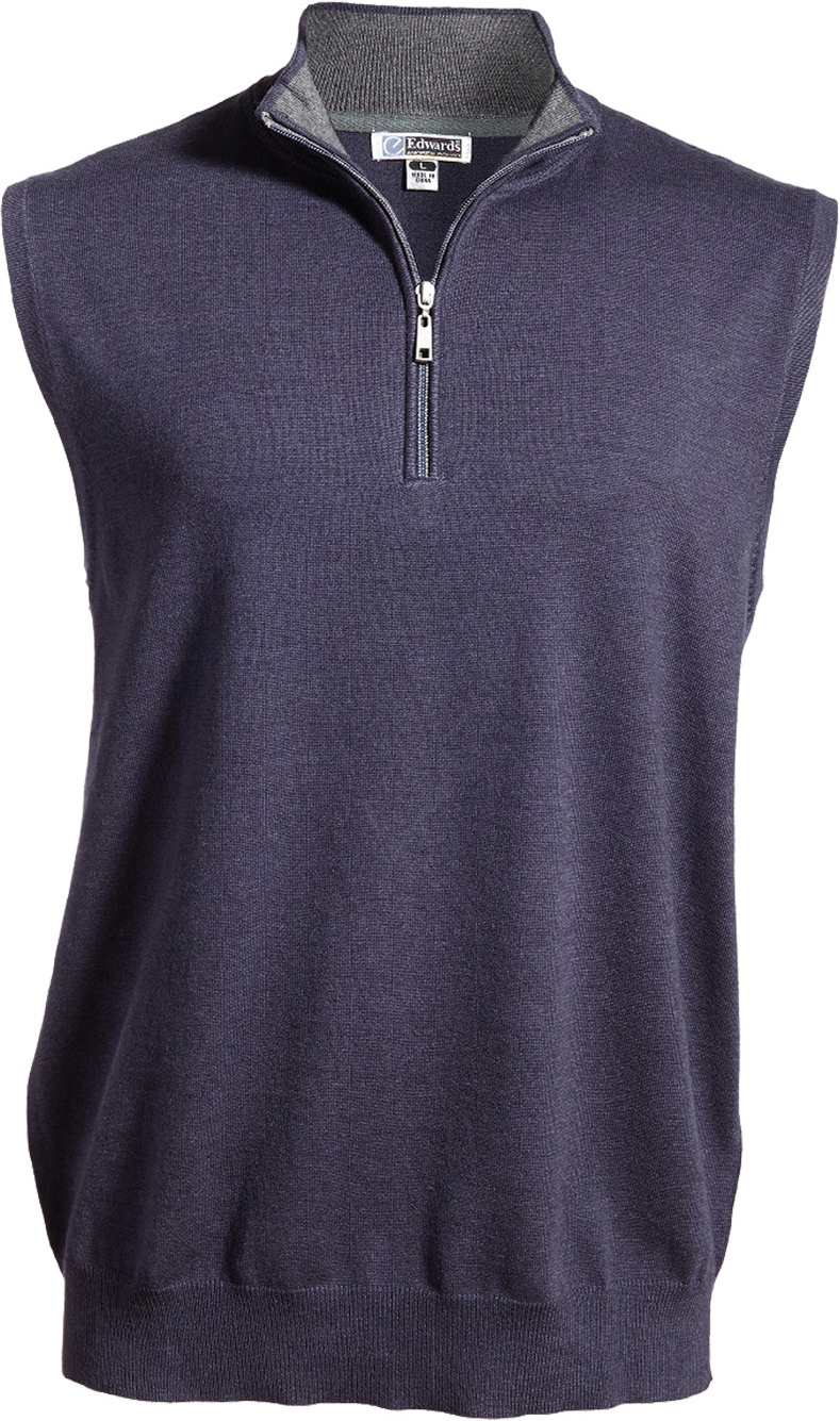 E120805 Edwards Mens Quarter Zip Vest