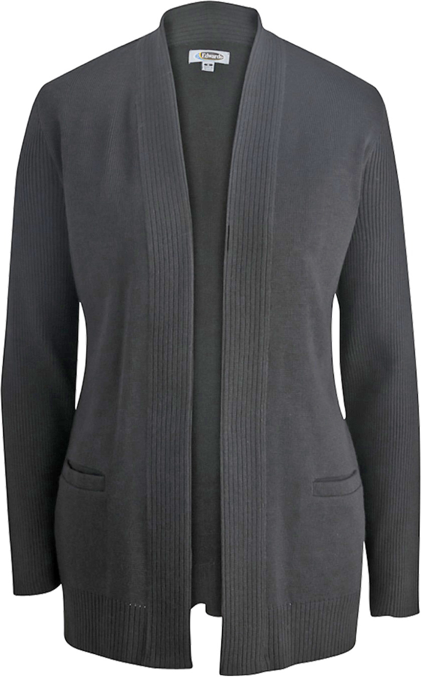 E144409 Edwards Womens Jersey Knit Acrylic Open Cardigan