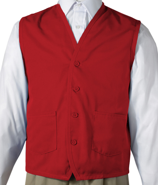 E30418 Edwards Unisex Apron Vest with Two Waist Pockets