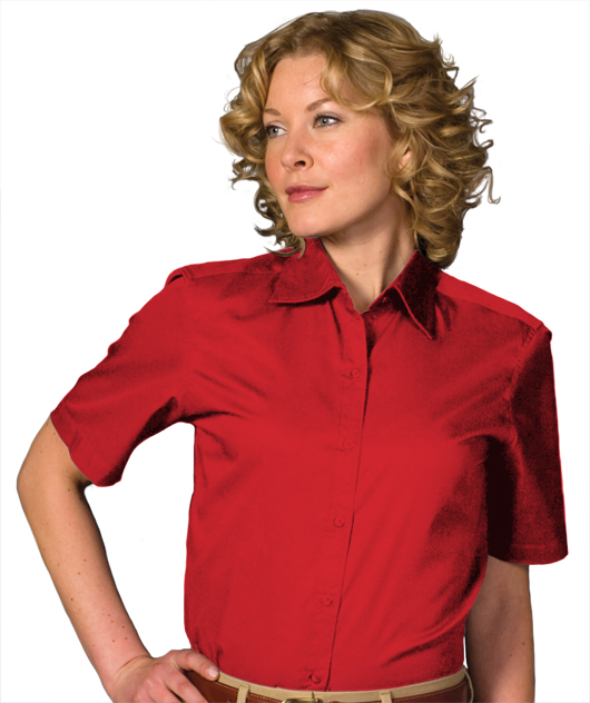 E30617 Edwards Women Cotton Plus Twill Short Sleeve Shirt 