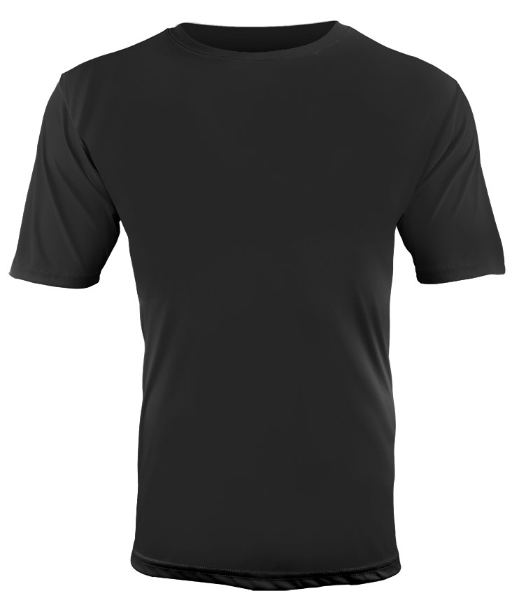 Epic Cool Performance Dry-Fit Crew T-Shirts BLACK 