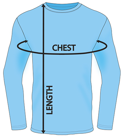 epic long sleeve size chart