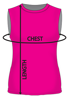 epic womens sleeveless tank chart