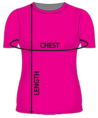 epic womens short sleeve size chart