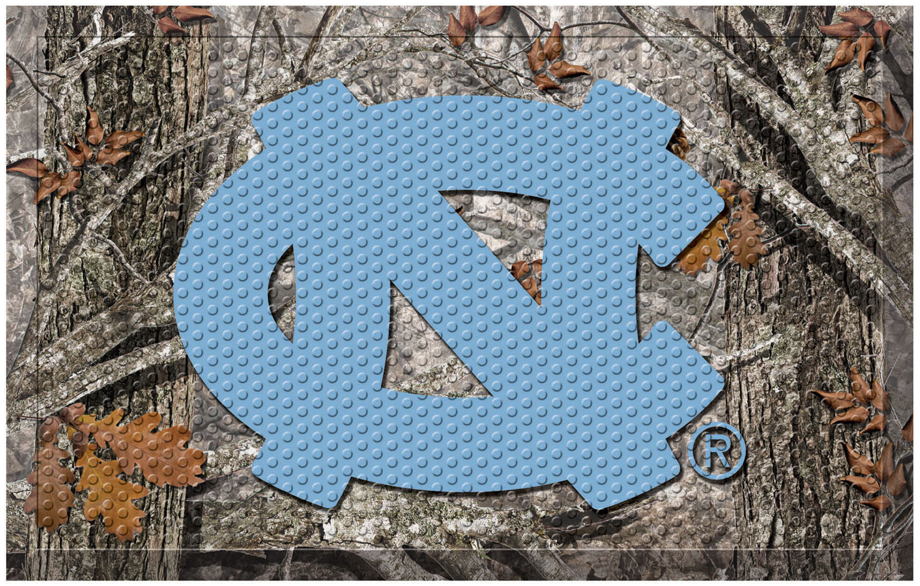 E114760 Fan Mats NCAA UNC Scraper Ball or Camo Mats