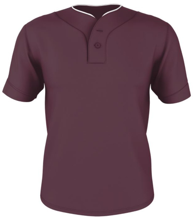 E79293 Alleson 2 Button Baseball Jerseys with Piping