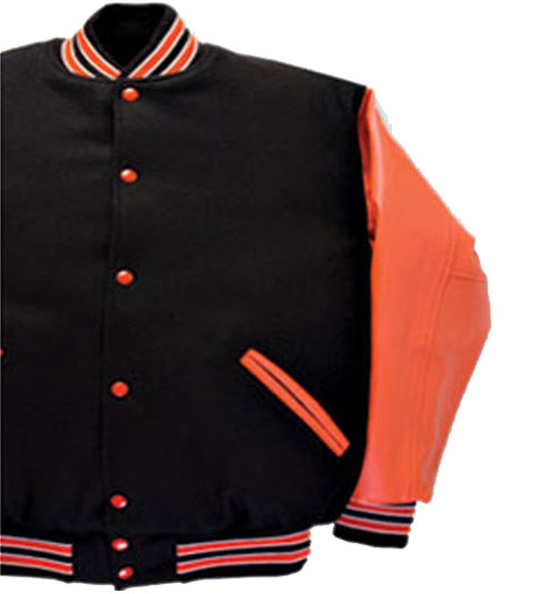 E13432 Game Sportswear Varsity Wool Leather Jacket