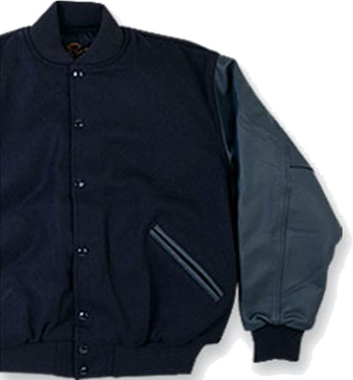 E13432 Game Sportswear Varsity Wool Leather Jacket