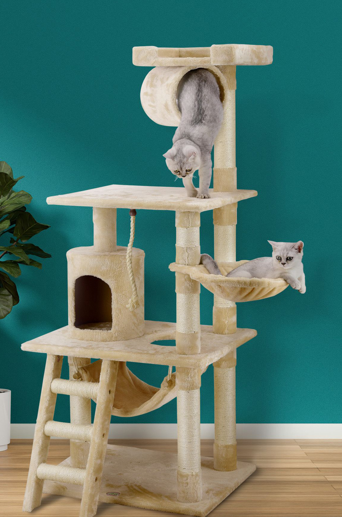 E67001 Go Pet Club 62" Cat Tree Condo Furniture