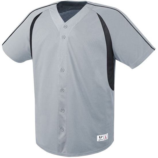 E29575 High Five Impact FullButton Baseball Jerseys