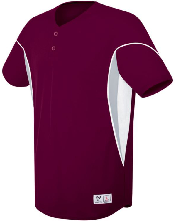 E22974 High Five Ellipse TwoButton Baseball Jerseys