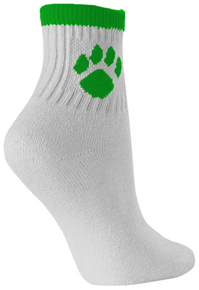 E16824 JB Bloomers Cheer Paw Print Socks