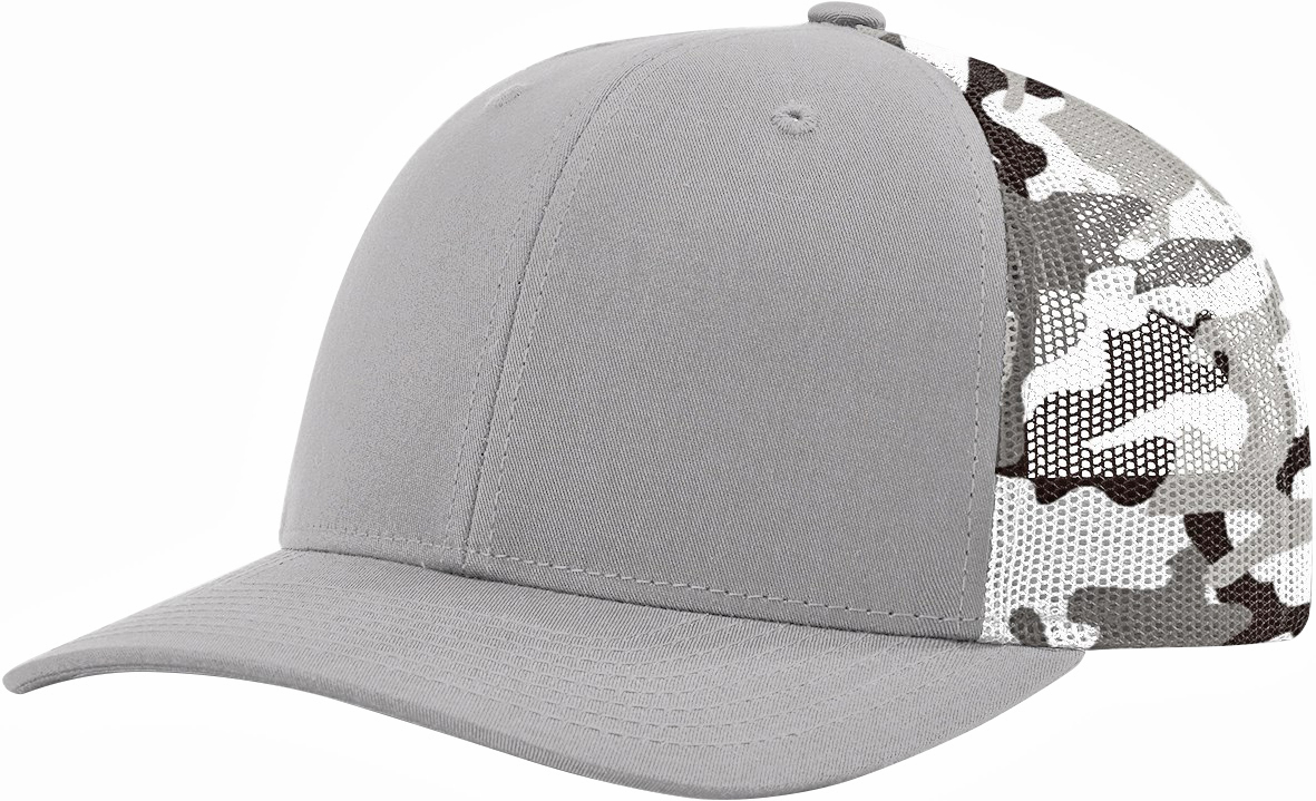 E133736 richardson 112pm printed mesh trucker cap