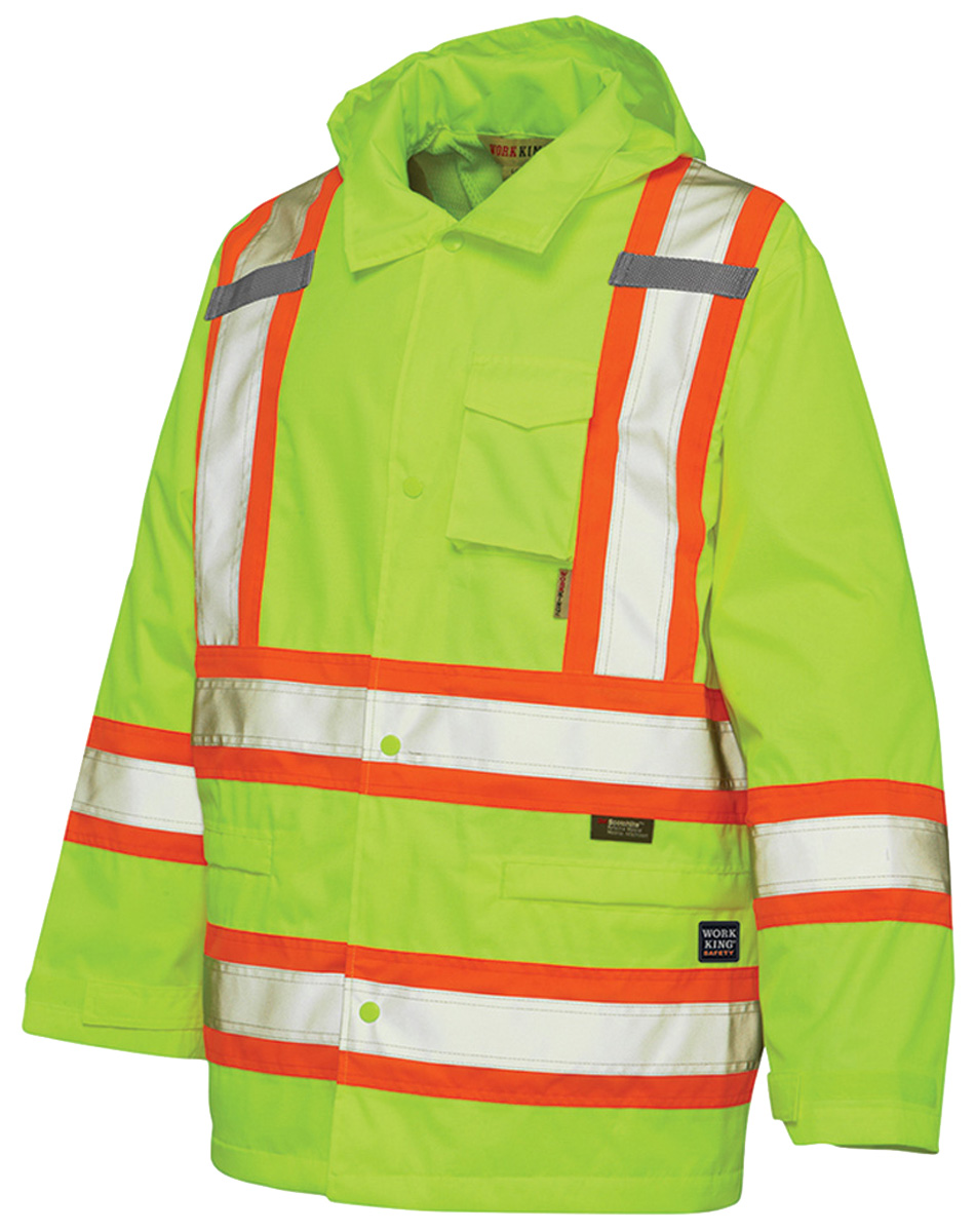 E126536 Work King 300D Safety Rain Jacket