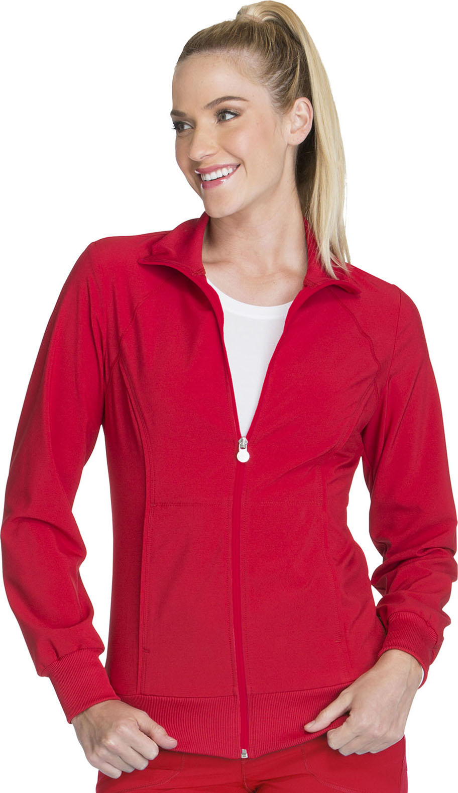 E103252 Infinity Womens Zip Front Scrub Jacket