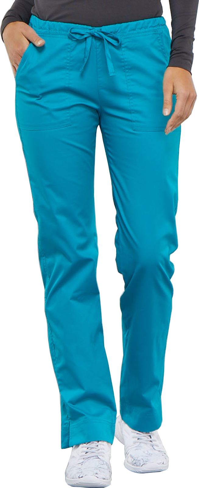 E99692 Mid Rise Straight Leg Drawstring Scrub Pants