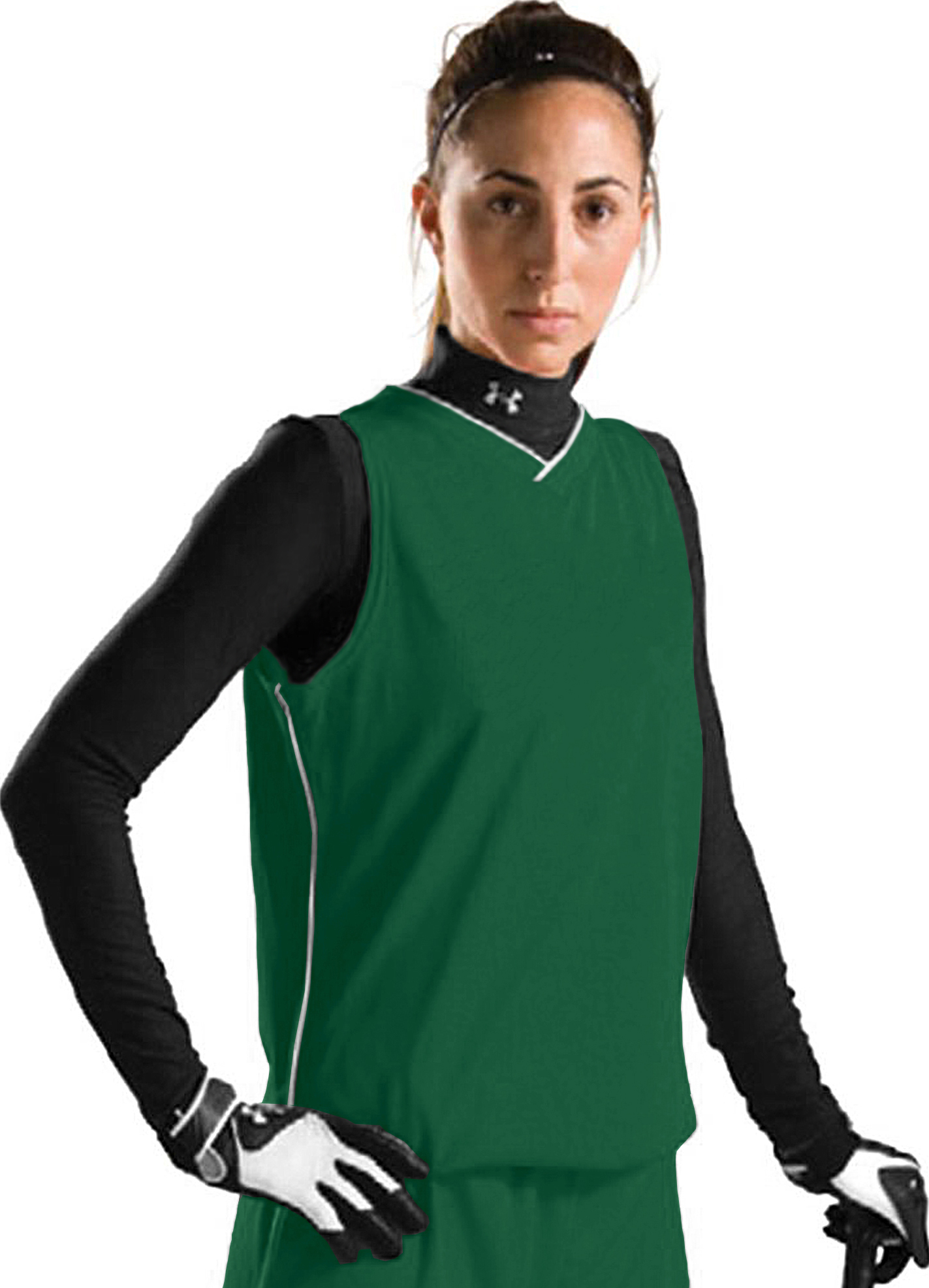 E106243 Under Armour Womens Sleeveless Softball Jerseys (Forest,Maroon