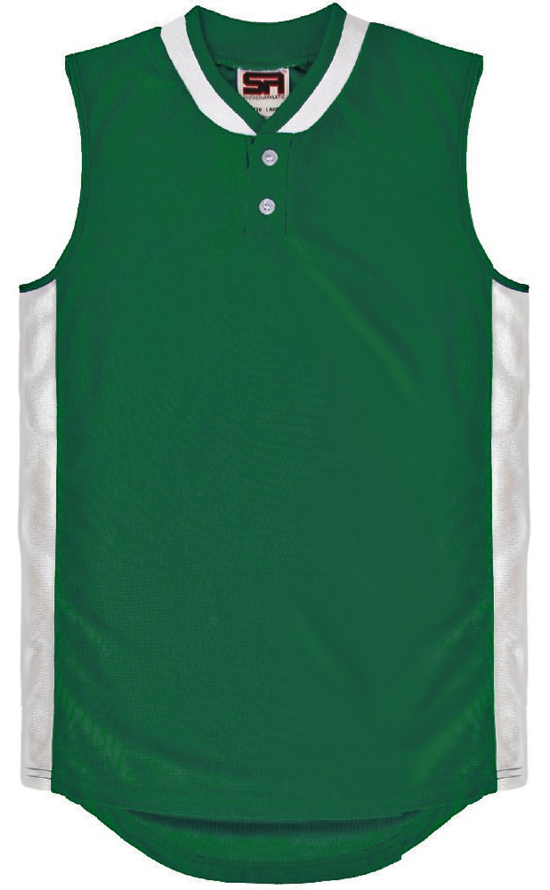 E107881 Women 2Button Placket Dazzle Sleeveless Softball Jerseys CO