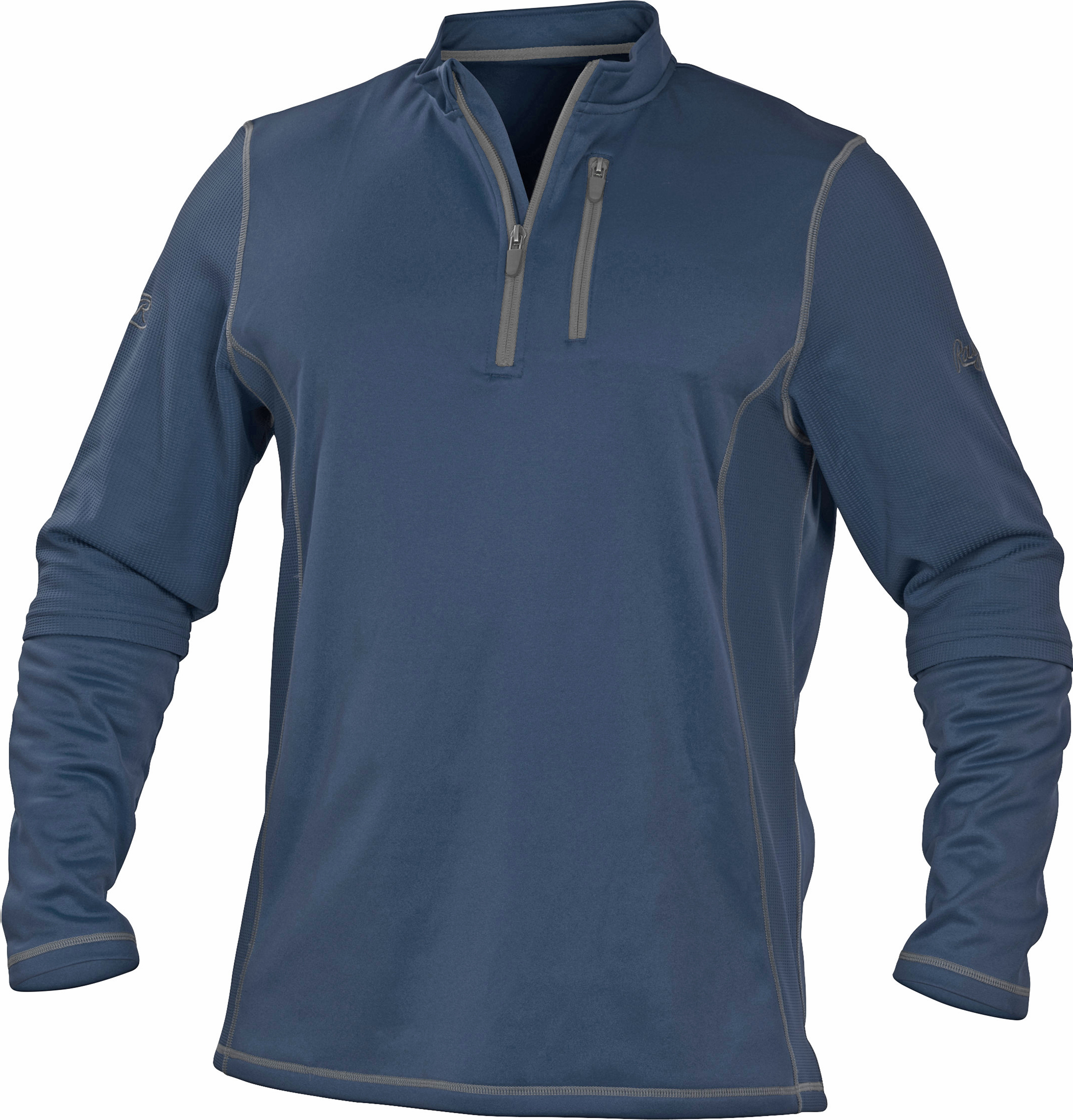E139913 Rawlings Adult Baseball 1/4 Zip Fleece Pullover