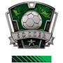 SILVER MEDAL/PHOENIX GREEN NECK RIBBON
