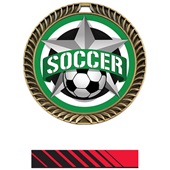 Hasty 2.5" Crest Medal Soccer All-Star Insert