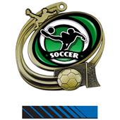 Hasty 3" Action Medal Spectrum Soccer Insert