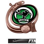 Hasty 3" Action Medal Spectrum Soccer Insert