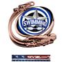 BRONZE MEDAL/PATRIOT SWIMMING NECK RIBBON