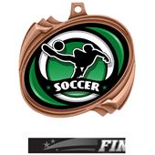 Hasty 2.5" Hurricane Medal Spectrum Soccer Insert