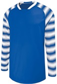 Adult Youth Prism Soccer Goal Keeper Jerseys  No Elbow Padding ROYAL/WHITE Primary