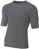 A4 Adult 1/2 Sleeve Compression Crew T-Shirt