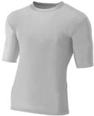 A4 Adult 1/2 Sleeve Compression Crew T-Shirt