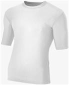 A4 Adult 1/2 Sleeve Compression Crew T-Shirt