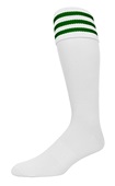 PearSox Euro 3 Stripe Soccer Athletic Socks